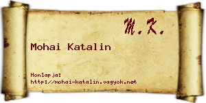 Mohai Katalin névjegykártya