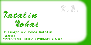 katalin mohai business card
